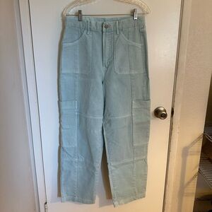 High rise baggy cargo pants by BDG! Light blue, size 30. Great condition!